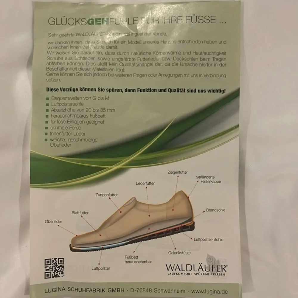 WALDLAUFER SILVER FLATS.   SUPER COMFORTABLE, CUT OUT DESIGNS.  NEW IN BOX